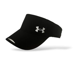 Under Armour Chill-Launch Black Visor White Logo Short-Curve-Brim Keep Head Cool